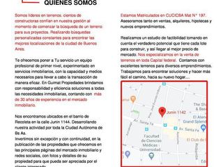 20 MTS DE FRENTE! - Villa Ortuzar - LIDERES EN TERRENOS - GUIMAT PROPIEDADES