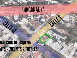 Terreno en venta - 11x18 - 203mts2 - La Plata