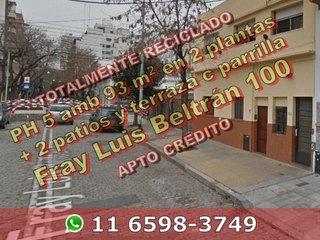 PH en Duplex en Venta en Caballito 5 ambientes 93 m2 + 2 patios, terraza con parrilla - Fray Luis Beltrán 100