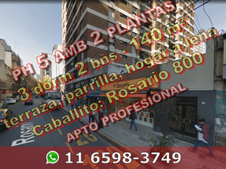 Foto 1 de LUJOSO PH en Venta en Caballito 5 ambientes, 3 dormitorios, 2 baños, terraza, parrilla, hogar a leña 140 m2 - Rosario 800