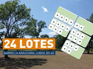 Loteo con lotes de 41m x 46m en La Araucaria, Lobos