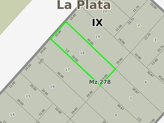 Terreno en venta - 300mts2 - Villa Elvira, La Plata