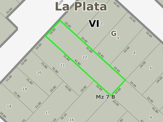 Terreno en venta - 418 mts2 - La Plata, Buenos Aires