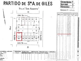 Lote en venta Villa San Alberto S. Andres de Giles