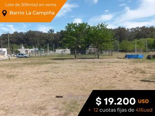 Terreno en venta - 309Mts2 - La Campiña - City Bell [FINANCIADO]