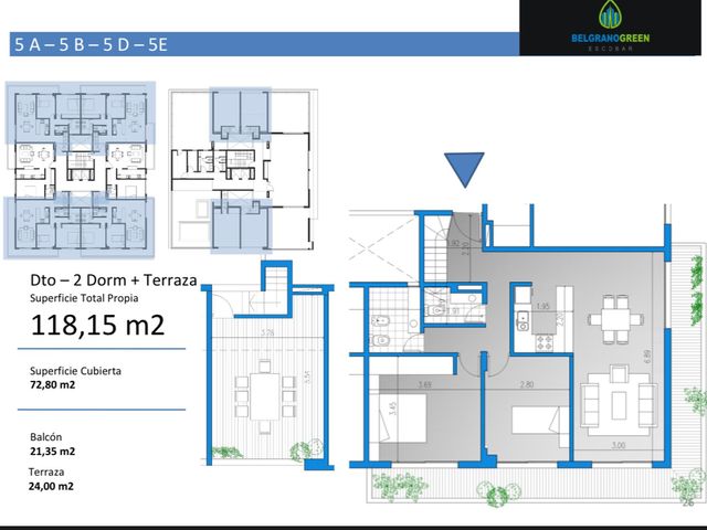 VENTA DEPARTAMENTO 3 AMBIENTES ESCOBAR TERRAZA