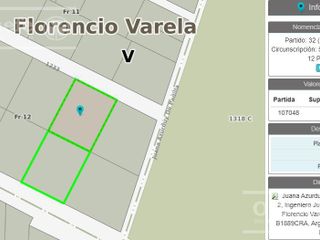 LOTE / TERRENO / PREDIO INDUSTRIAL / COMERCIAL EN VENTA DE 2,5 HAS EN  FLORENCIO VARELA