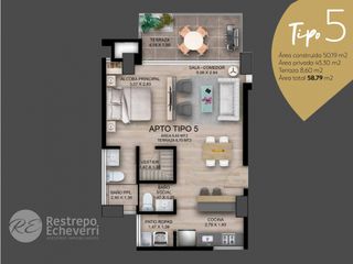 Foto 1 de Apartaestudio en venta para estrenar, barrio El Trébol, Manizales