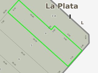 Terreno en venta - 7.75 x 30mts - 207mts2 - La Plata