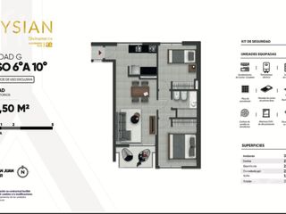 Venta departamento de dos dormitorios con balcón y  amenities en zona centro calidad pensaer