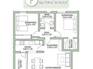 Venta departamento 2 dormitorios en Cardinales Alto Panorama