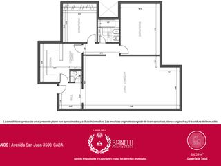 Foto 2 de Semipiso 3 amb de 84m2 c/baño y toilette en edificio de gran categoría en San Juan y Boedo