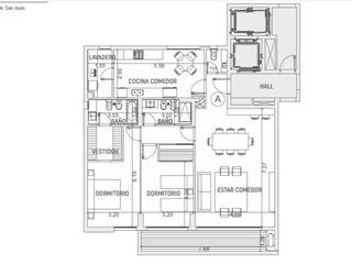 Departamento venta Santa Genoveva, Edificio Assur, 2 dormitorios, 3 baños y cochera opcional