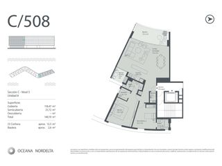 Foto 16 de Venta departamento 3 ambientes en construccion en complejo Oceana - Nordelta