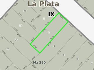 Terreno en venta - 327,5Mts2 - Altos de San Lorenzo, La Plata