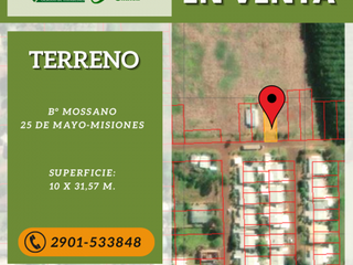 TERRENO 25 DE MAYO-MISIONES