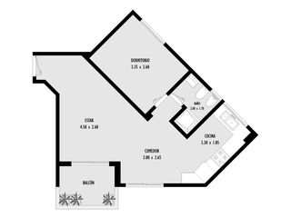 Departamento en  venta de un dormitorio Diagonal 74 y 38 . Plaza Alsina