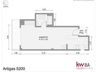 VENTA | Departamento monoambiente | Vista Abierta | Luminoso