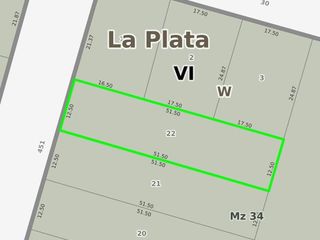 Terreno en venta - 644Mts2 - City Bell, La Plata