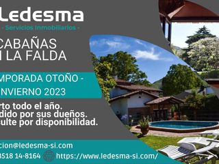 Foto 1 de LA FALDA - TEMPORADA 22/23 - Excelentes Cabañas/Depto !!