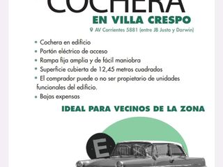 Cochera en Av Corrientes 5800