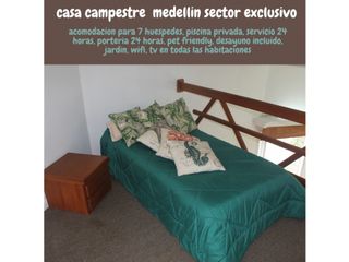 Casa Campestre Amoblada en Arriendo Envigado Sector Loma del Chocho