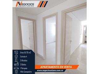 Apartamento 3 Alcobas + Alcoba de Servicio