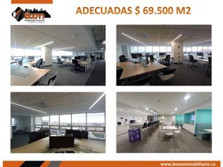 *ARRIENDO OFICINAS 782 M2, 1.205 M2 Y 2.099 M2 EN CLL 127