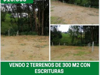 VENDO TERRENO DE 300m2 EN EL VALLE DE LOS CHILLOS ALANGASI, BARRIO LA COCHA
