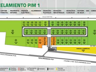Fracciones desde 2400 m2, ubicadas dentro del Parque industrial MORENO - PIM 1