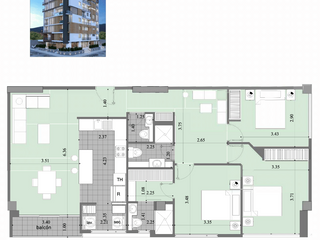 901 Quicentro Shopping: La mejor Ubicación! Departamento 3 dormitorios 112 m  con balcón 3,50 m A estrenar