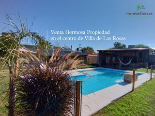 Venta Hermosa Casa en el Centro de Villa de Las Rosas, Escritura y Planos, Traslasierra