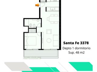 Departamentos 1 dormitorio en venta - Santa Fe 3300 - Luis Agote