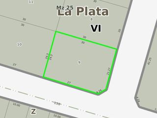 Terreno en venta - 523mts2 - Joaquin Gorina, La Plata