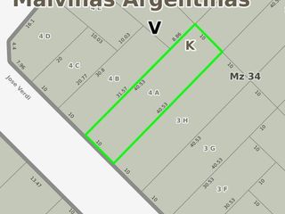 Terreno en venta - 405Mts2 - Los Polvorines, Malvinas Argentinas