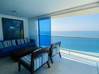 Exclusivo Penthouse de Primera Full Amoblado de 3 Dormitorios en el Malecón de Salinas con Garaje