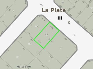 Terreno en venta - 315mts2 - Los Hornos, La Plata