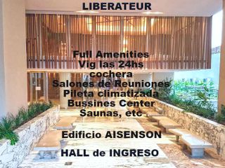Alquiler DEPARTAMENTO Liberateur AMENITIES - AISENSON cochera