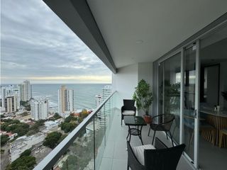 Apartamento amoblado con vista al mar
