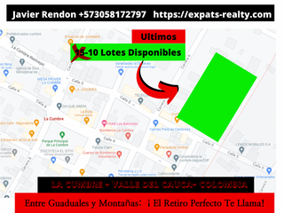 Land for sale, 7 lots available in La cumbre near cali by Javier Rendon with Expats Realty Colombia