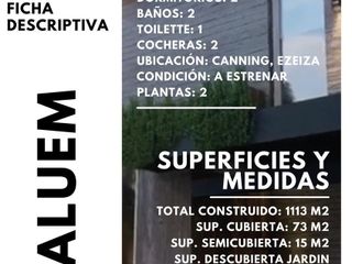 VENTA DE DUPLEX APTO CREDITO - 3 AMBIENTES - EN CONSTRUCCION - CANNING CENTRO (Valor anticipo financiación)