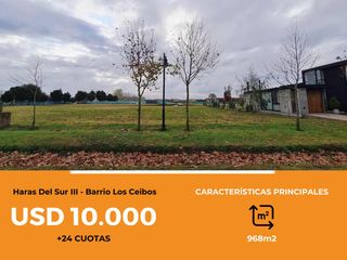 Foto 1 de Terreno en venta - 968mts2 - Haras del Sur III - La Plata [FINANCIADO]