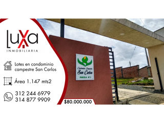 Foto 1 de LUXA VENDE LOTES EN CONDOMINIO CAMPESTRE SAN CARLOS - VIA A CAJIBIO
