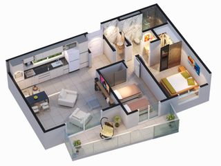 Foto 1 de Departamento en piso de categoria con 75 m2 totales en Lomas de Zamora
