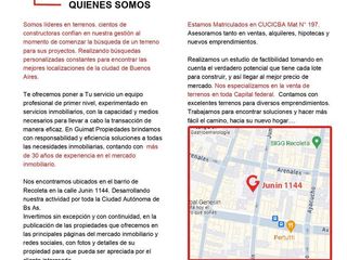 Foto 12 de Excelente Terreno en Almagro- Lideres en Terrenos