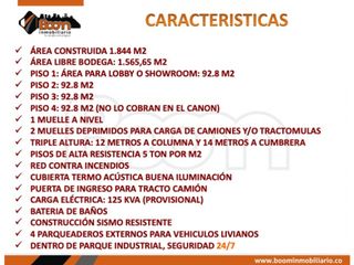Foto 2 de **ARRIENDO BODEGA 1.844 M2  TOCANCIP