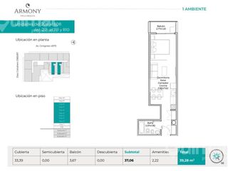 Foto 11 de Excelente Monoambiente a estrenar - Full Amenities