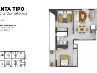 Foto 11 de Departamento a estrenar en venta en Nueva Cordoba - POCITO