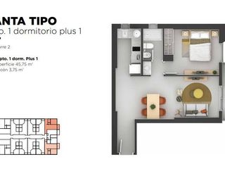 Foto 8 de Departamento a estrenar en venta en Nueva Cordoba - POCITO