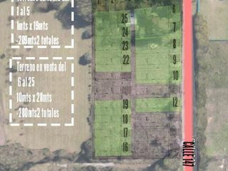 Foto 1 de Terrenos en venta 10 x 28 mts - 280mts2 totales - Barrio Gambier